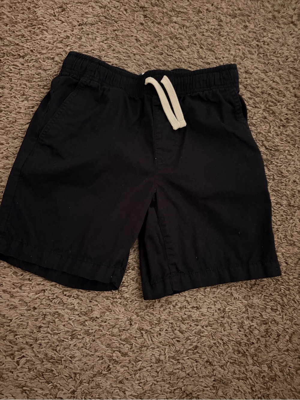 Boys Black Drawstring Casual Shorts